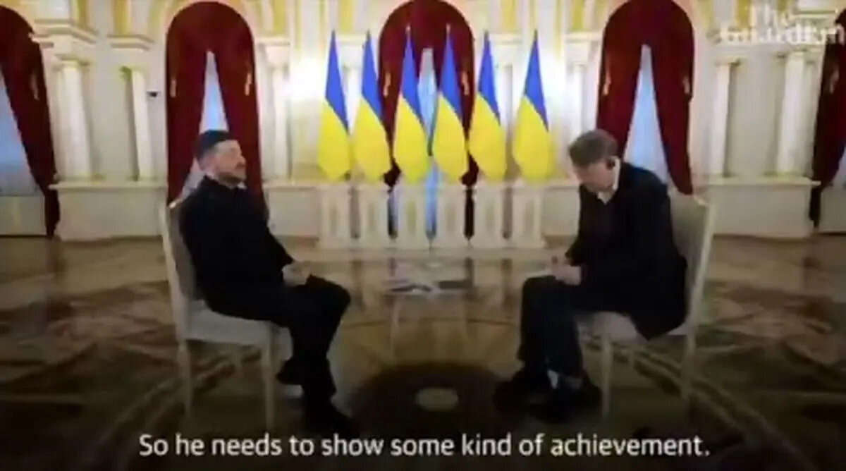 ببینید | قطعی برق به هنگام مصاحبه زلنسکی با گاردین